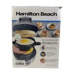 Hamilton Beach Breakfast Sandwich Maker with Egg Cooker Ring, Silver - Image 3
