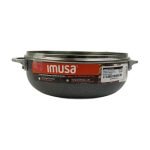 Imusa Charcoal Aluminum Nonstick Caldero with Glass Lid 3.2qt