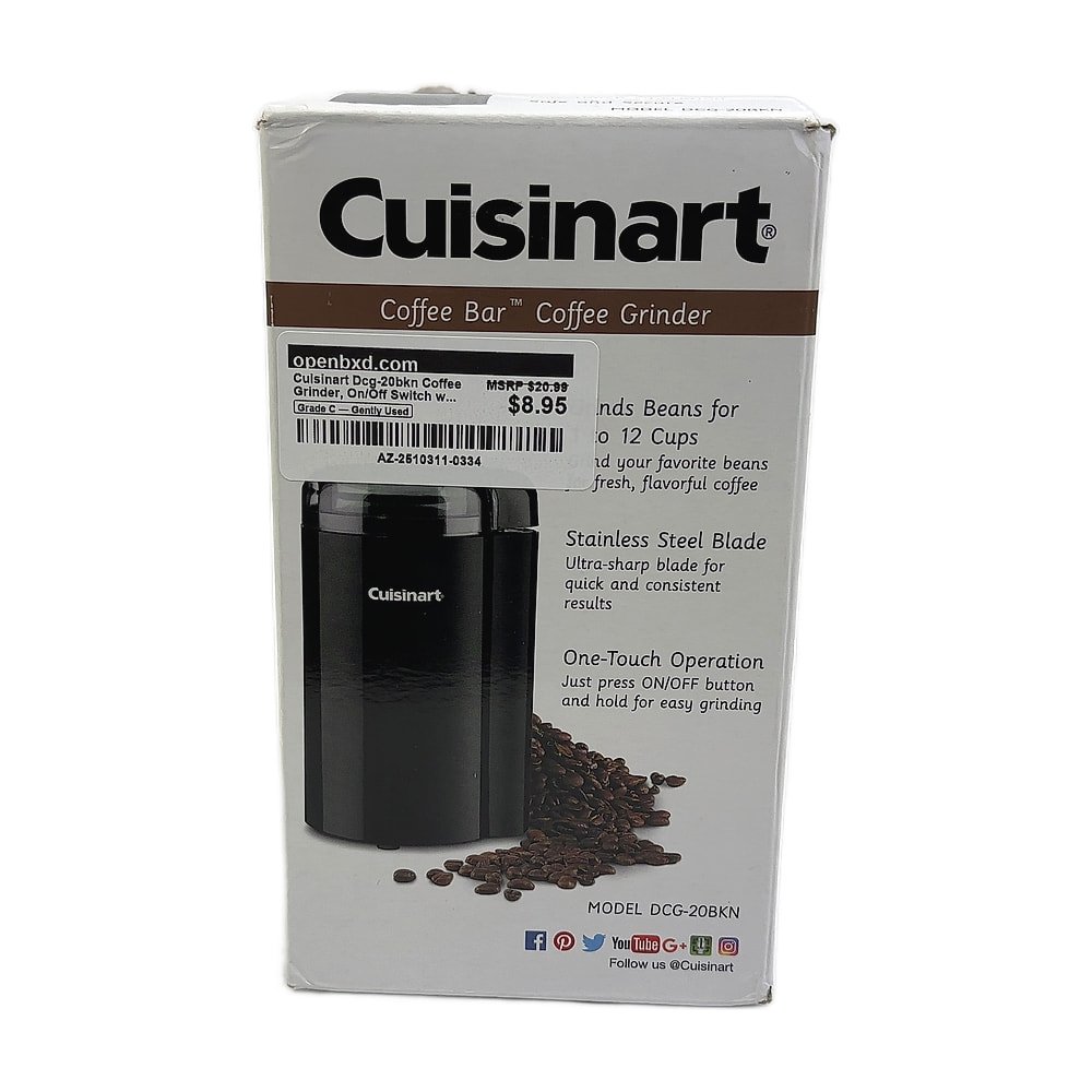 AZ-2510311-0334.jpg Cuisinart DCG-20BKN Coffee Grinder with Stainless Steel Blades - Image 1