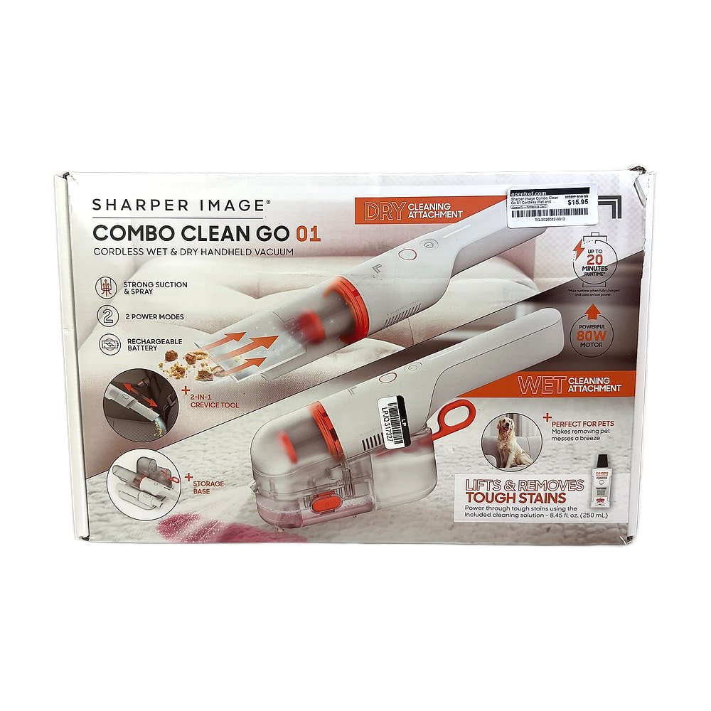 TG-2026032-0012.jpg Sharper Image Combo Clean Go 01 Cordless Wet and Dry Handheld Vacuum - Image 1