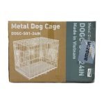 Fdw Dog Crate for Small Dogs 24 Inch Folding Metal Wirepet Cage Double Door W/Di...