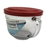 Anchor Hocking Batter Bowl, 2 Quart Glass with Red Lid - Image 2
