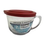 Anchor Hocking Batter Bowl, 2 Quart Glass with Red Lid