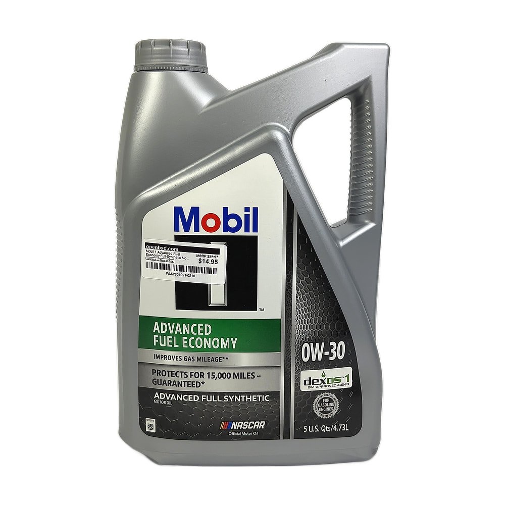 WM-2604021-0218.jpg Mobil 1 Advanced Fuel Economy Full-Synthetic Motor Oil 0W-30 - Image 1