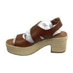 Free Assembly Platform Block Heel Sandals Straw Wrapped