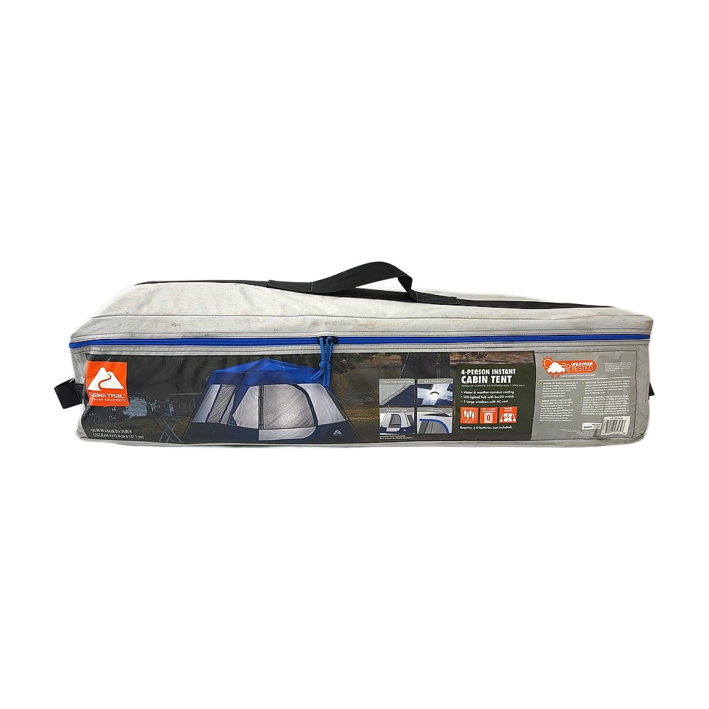 WM-2604022-0021.jpg Ozark Trail 4-Person Instant Cabin Tent with LED Lighted Hub - Image 1