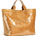 Kameilong Women's Large PVC Tote Bag Clear Brown