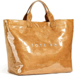 Kameilong Women's Large PVC Tote Bag Clear Brown