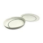 Stone Lain Luna 12-Piece Porcelain Dinnerware Set, Green - Image 3