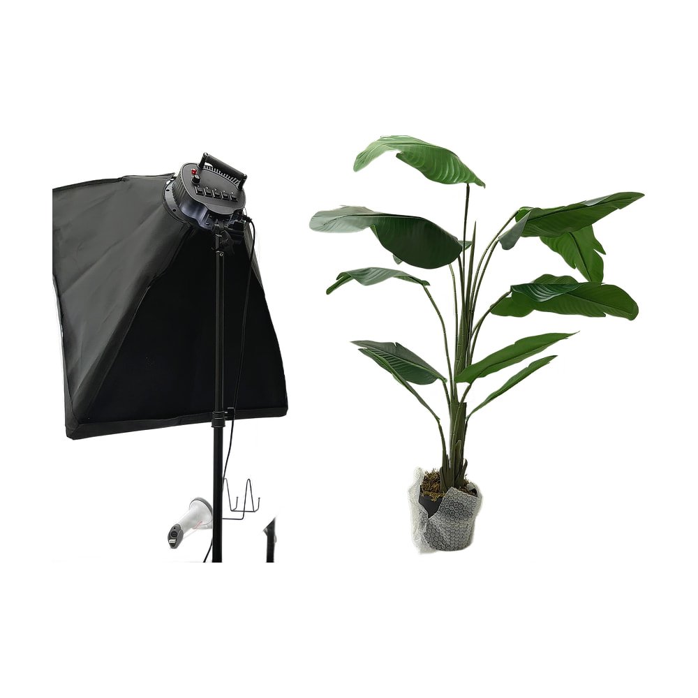 AZ-2605291-0060.jpg Milleloom 4.8ft Artificial Banana Leaf Plant - Image 1