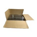 Storex Letter Size Flat Storage Tray Organizer Bin Clear 5-Pack