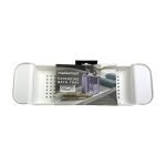 Madesmart Expandable Bath Shelf White Non-Slip Bathtub Tray - Image 2