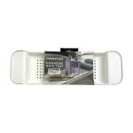 Madesmart Expandable Bath Shelf White Non-Slip Bathtub Tray