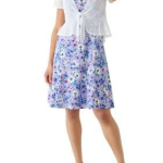 Perceptions Womens Floral Jacket Dress