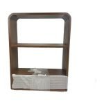 Kate & Laurel Kato Wall Shelf with Drawer, Walnut Brown, 18x24 - Image 4