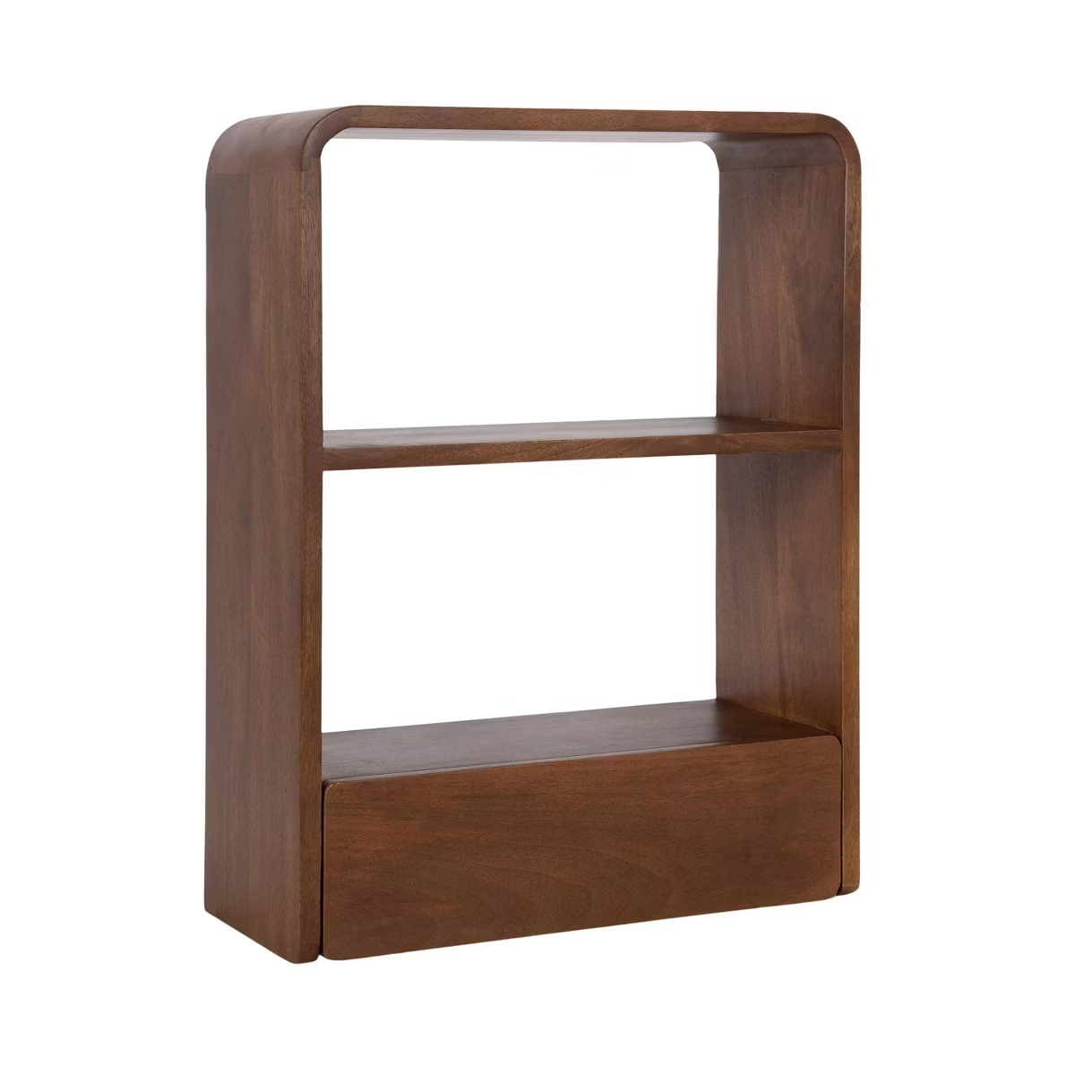 TG-2026052-0031-stock-main-1.png Kate & Laurel Kato Wall Shelf with Drawer, Walnut Brown, 18x24 - Image 1
