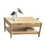 Room Essentials Scandi Coffee Table with Drawers, Natural - Image 4