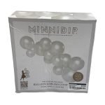 Minnidip Balloon Garland, 12 Cluster, White Pearl