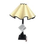 Safavieh Monika 24.5 Resin Rattan Table Lamp Black Natural - Image 3