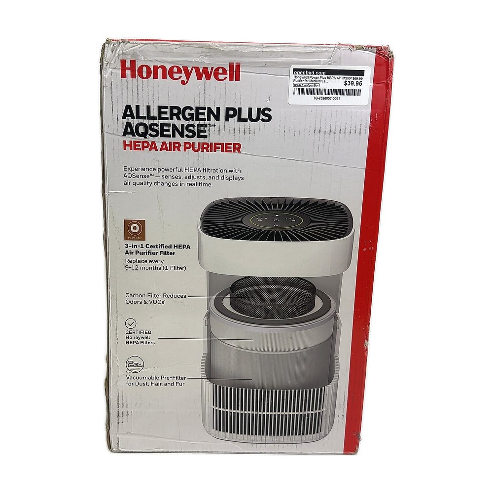 TG-2026052-0091.jpg Honeywell Power Plus HEPA Air Purifier for Medium/Large Rooms - Image 1