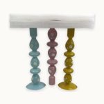 Acellegic 3-Piece Pastel Easter Glass Candle Holders Set