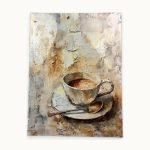 Cuqicuqi Framed Coffee Wall Art Canvas, 12x16 Inches