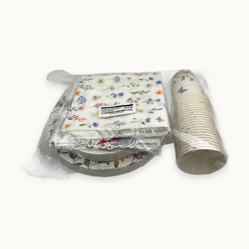 AZ-2026070-0473.jpg Baolaiballoon Wildflower Party Supplies Tableware Set Serves 24 - Image 1