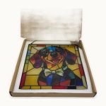 Dreamloom Hanging Stained Glass Dachshund Dog Suncatcher