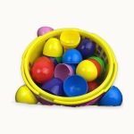 Jetec 48 Piece Small Easter Egg Baskets Set with Fillable Eggs