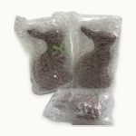 Chengu 3-Piece Chocolate Bunny Ceramic Figurines 5.9" Brown