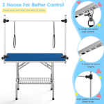 Lyromix 46 Inch Large Dog Grooming Table Adjustable Black - Image 2
