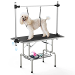 Lyromix 46 Inch Large Dog Grooming Table Adjustable Black