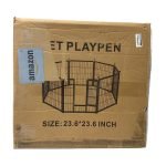 Smug Heavy-Duty Iron Dog Playpen 8 Panels 24 Inches