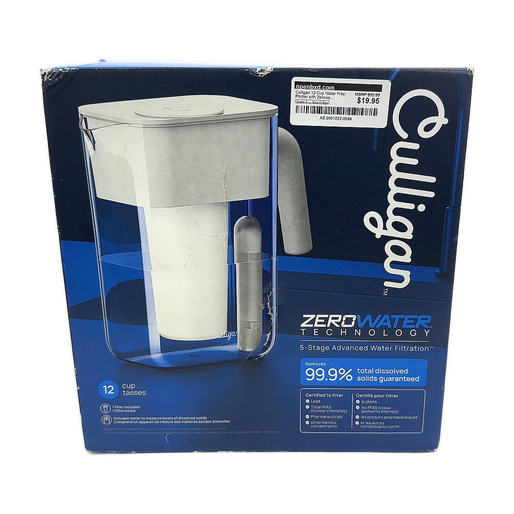 AZ-2601222-0098.jpg Culligan 12-Cup Water Filter Pitcher with Zerowater Technology - Image 1