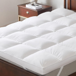 Lewinbedding 3 Inch White Goose Feather Mattress Topper, King