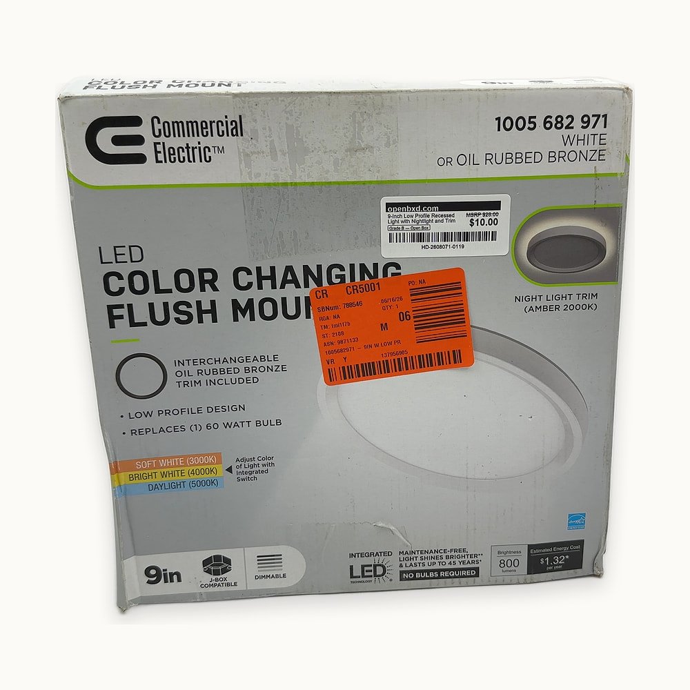 HD-2608071-0119.jpg 9-Inch Low Profile Recessed Light with Nightlight and Trim - Image 1