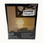 7 In. White Contemporary Swirl Glass Light