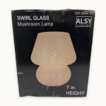 7 In. White Contemporary Swirl Glass Light